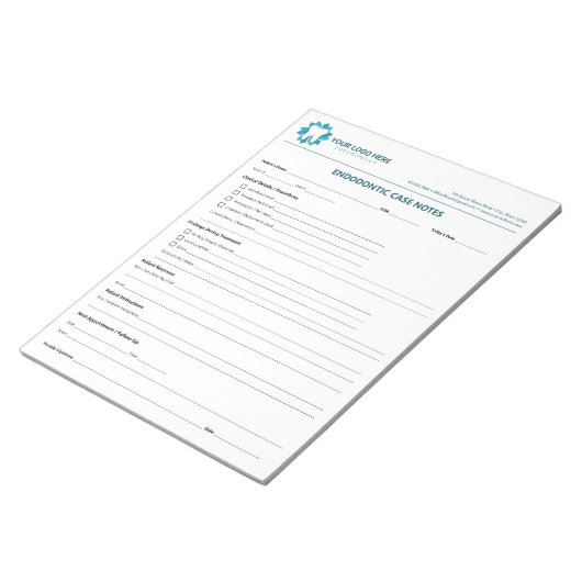 Bloc-note Editable Endodontic Treatment Progress Notepad (Incliné)