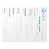 Bloc-note Editable Endodontic Treatment Progress Notepad (Devant)