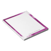 Bloc-note effet de fumée chaud rose tendance monogramme (Incliné)