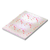 Bloc-note Effet perle blanche avec coeur (Tourné)