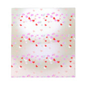 Bloc-note Effet perle blanche avec coeur (Devant)