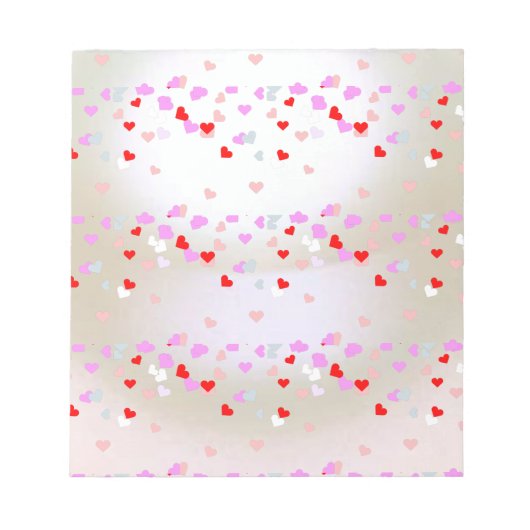 Bloc-note Effet perle blanche avec coeur (Devant)