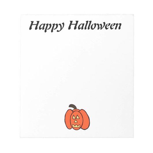 Bloc-note Éffrayant Halloween Jack-o'-lantern (Devant)