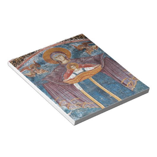 Bloc-note Eglise orthodoxe serbe et site de l'UNESCO, (Incliné)