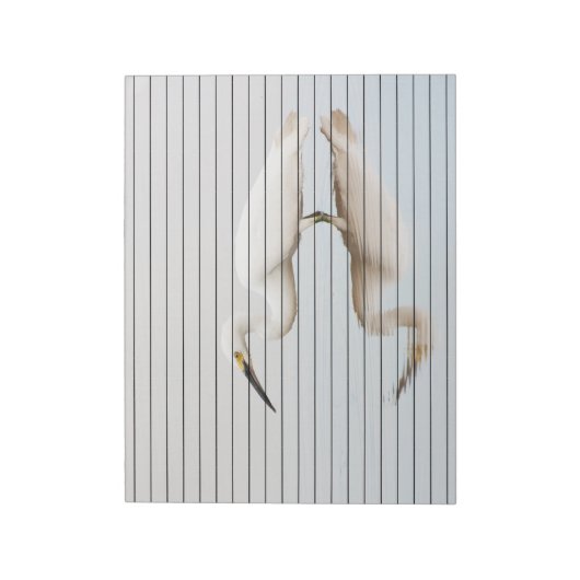 Bloc-note Egret sur étang calme (Tourné)