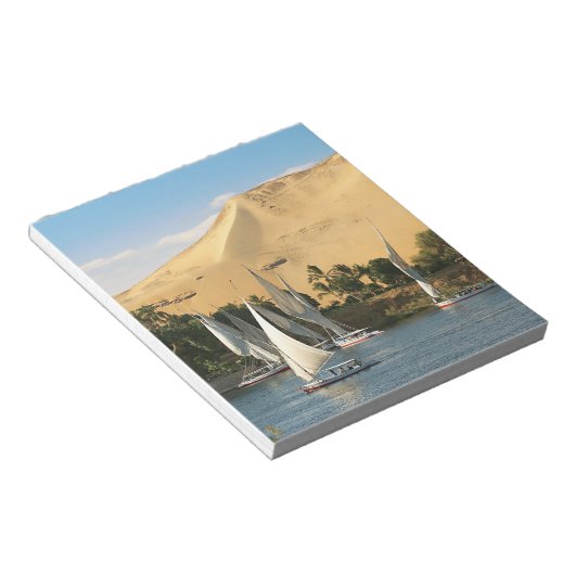 Bloc-note Egypte, Assouan, Nil, Bateaux à voile Felucca, 2 (Incliné)