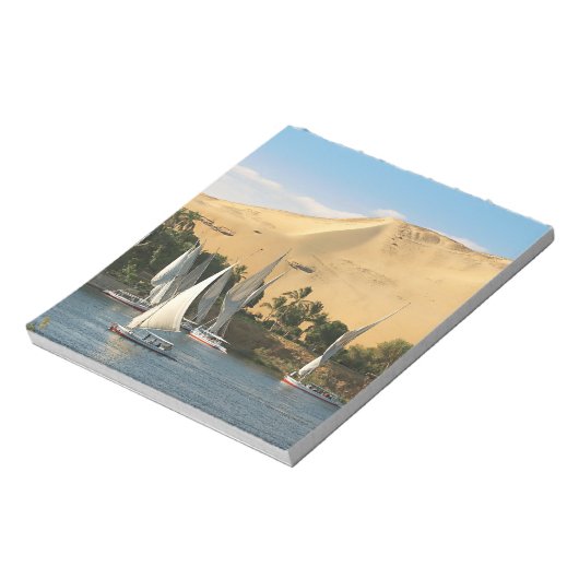 Bloc-note Egypte, Assouan, Nil, Bateaux à voile Felucca, 2 (Tourné)