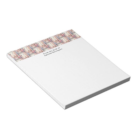 Bloc-note Eiffel Tower Butterflies and Flowers Pattern (Incliné)