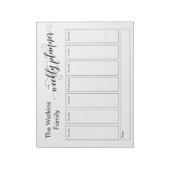 Bloc-note Elaborer le script Simple White Weekly Planner (Tourné)