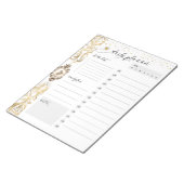 Bloc-note Élégance de l'organisation | Gold Pearl Jewel Dail (Incliné)