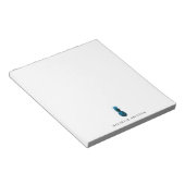 Bloc-note Élégant Ananas Blanc Bleu Personnalisé (Incliné)