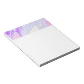 Bloc-note Élégant Aquarelle Abstrait Bleu Blanc Violet (Incliné)