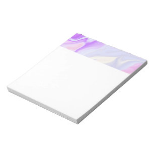 Bloc-note Élégant Aquarelle Abstrait Bleu Blanc Violet