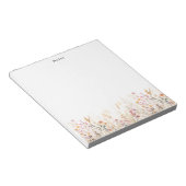 Bloc-note Élégant aquarelle bohème floral personnalisé  (Incliné)
