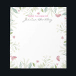 Bloc-note Elégant Aquarelle Botanique bureau personnalisé<br><div class="desc">Elégant bloc-notes personnalisé "du bureau de".</div>
