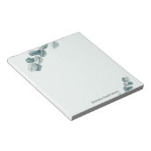 Bloc-note élégant aquarelle eucalyptus feuille vert (Incliné)