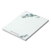 Bloc-note élégant aquarelle eucalyptus feuille vert (Tourné)