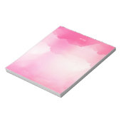 Bloc-note Élégant Aquarelle rose chaud Splash Personnalisé (Tourné)
