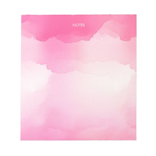 Bloc-note Élégant Aquarelle rose chaud Splash Personnalisé (Devant)