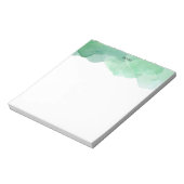 Bloc-note Élégant Aquarelle verte Splash Personnalisé (Tourné)