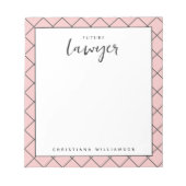 Bloc-note Elégant Avocat du Futur Chèque Motif Personnalisé (Devant)