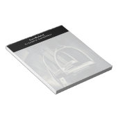 Bloc-note Élégant bâton d'argent sur selle d'équitation angl (Incliné)