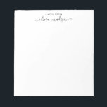 Bloc-note Élégant Black Grey Classic Feminine Script<br><div class="desc">Cly Elegant Black Grey Feminine Script Notepad Vous pouvez facilement customiser la couleur du texte avec l'outil 'Personnaliser' ou n'hésitez pas à me contacter. Avec cet article,  vous pouvez utiliser deux noms "Allison & Matthew",  utiliser un nom "Kennedy",  un nom de famille ("Les Kennedy"),  ou votre nom ("Allison Kennedy").</div>