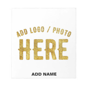 BLOC-NOTE ÉLÉGANT BLANC PERSONNALISABLE MODERNE DE MARQUE VÉ