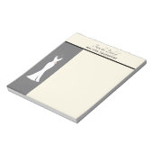 Bloc-note Elégant blanc sur gris - Design simple et élégant (Tourné)