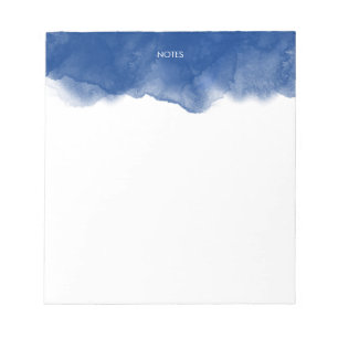 Bloc-note Elégant bleu marine Aquarelle Splash Personnalisé