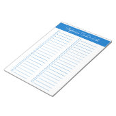 Bloc-note Elegant Blue 8.5x11 Two Column Checklist (Incliné)