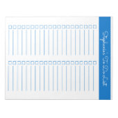 Bloc-note Elegant Blue 8.5x11 Two Column Checklist (Devant)