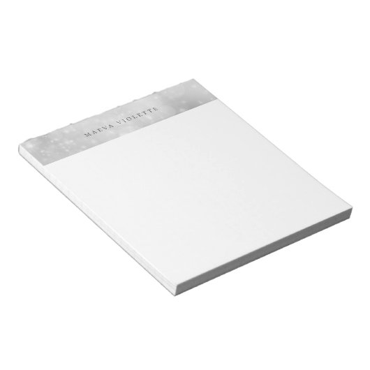 Bloc-note Elégant Bokeh Argent (Incliné)