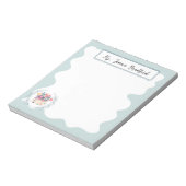 Bloc-note Elégant bouquet floral avec nom (Tourné)