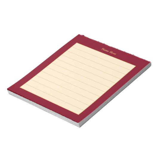 Bloc-note Élégant cadre de marron (Tourné)