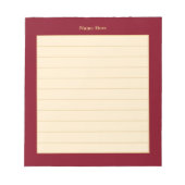 Bloc-note Élégant cadre de marron (Devant)