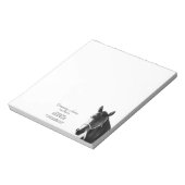 Bloc-note Elégant Cheval Head BW Entreprise personnalisée (Tourné)