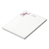 Bloc-note Elégant Chic Aquarelle Oiseaux Rose Or Floral (Tourné)