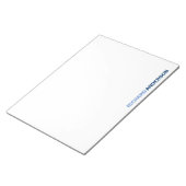 Bloc-note Élégant Chic Blue Modern Bold Police Pour Lui Nom (Incliné)