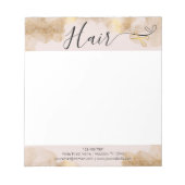 Bloc-note Elégant coiffeur coiffeur Ciseaux d'or rose (Devant)