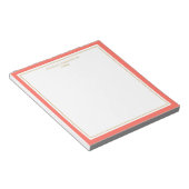 Bloc-note Elégant Coral Gold Personnalisé (Incliné)
