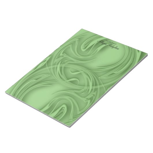 Bloc-note Élégant coups sur l'Abstrait vert (Incliné)