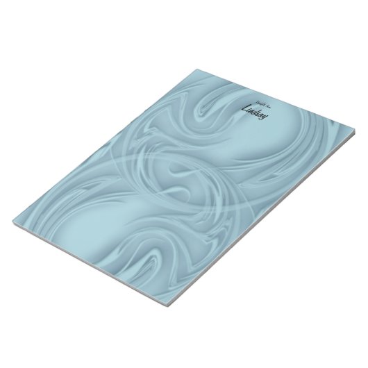 Bloc-note Élégant coups sur le bleu Abstrait (Incliné)