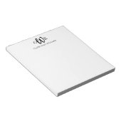 Bloc-note Élégant Design Moderne 3 Monogrammes Script initia (Incliné)