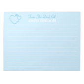 Bloc-note Élégant Du Bureau De L'Infirmière Stethoscope Nom (Devant)