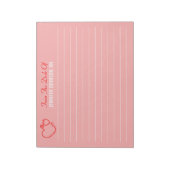 Bloc-note Élégant Du Bureau De L'Infirmière Stethoscope Nom (Tourné)