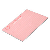 Bloc-note Élégant Du Bureau De L'Infirmière Stethoscope Nom (Incliné)