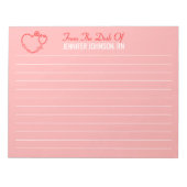 Bloc-note Élégant Du Bureau De L'Infirmière Stethoscope Nom (Devant)