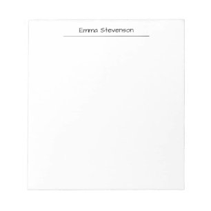 Bloc-note Élégant Écriture Manuscrite Noir & Blanc Professio