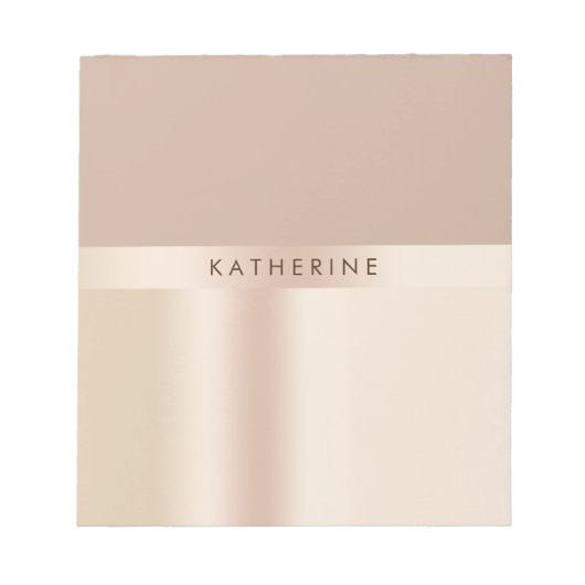 Bloc-note Elegant et stylish rose gold brown (Devant)